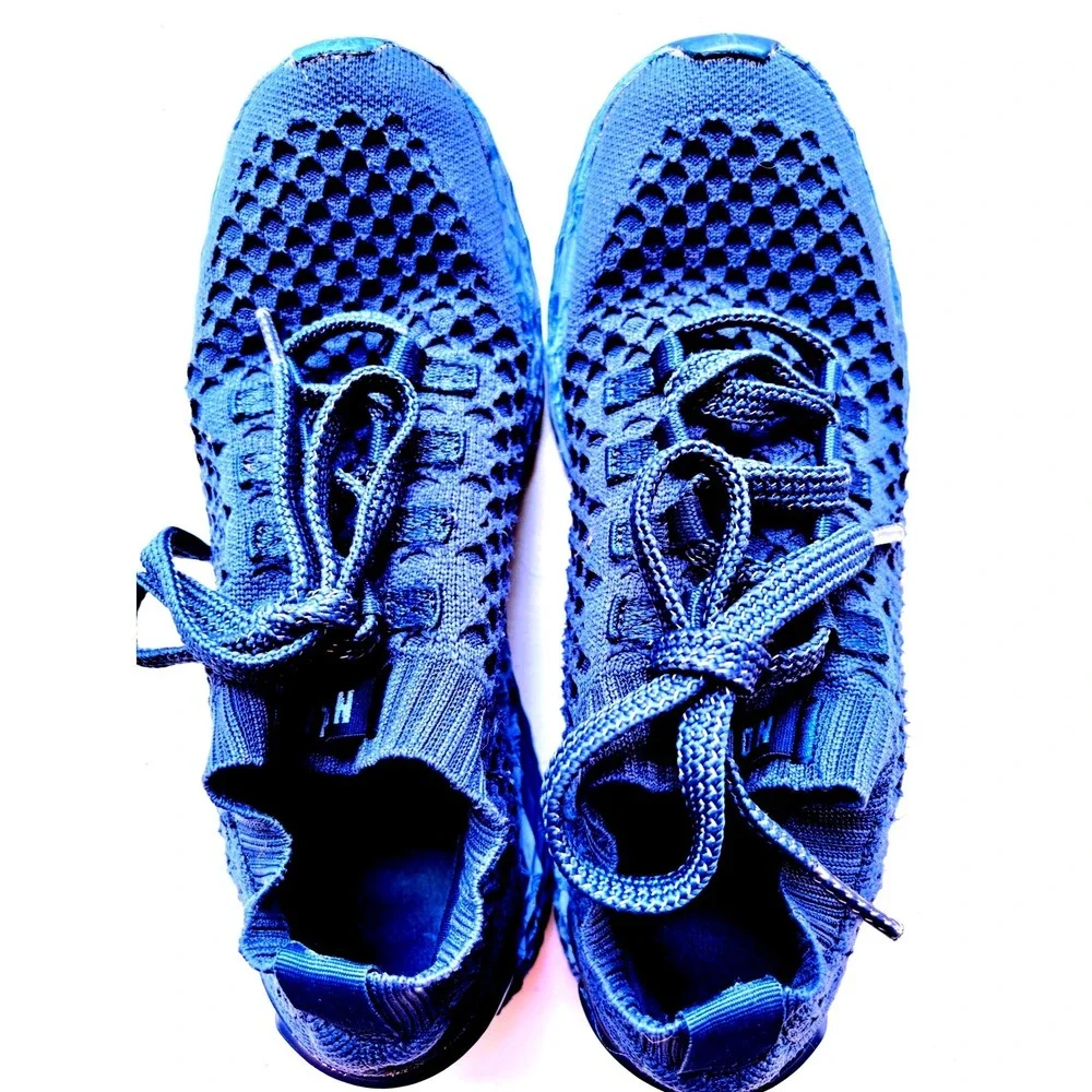 NOBULL Knit Runner Mens 7 Womens 8.5 Blue Marbled Training Shoes